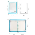 B5 9 Rings Loose-leaf Journal Clear PVC Cover Zipper Planner Notebook - Image 3