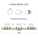 B5 9 Rings Loose-leaf Journal Clear PVC Cover Zipper Planner Notebook - Image 4