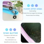 B5 9 Rings Loose-leaf Journal Clear PVC Cover Zipper Planner Notebook - Image 6