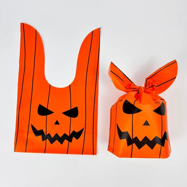 50pcs /Pack Halloween Packaging Bags Candy Snacks Treat Bags
