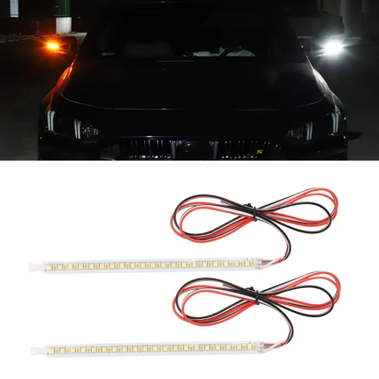 Car Rearview Mirror Decoration LED Streamer Turn Signal, Length: 14cm A Pair