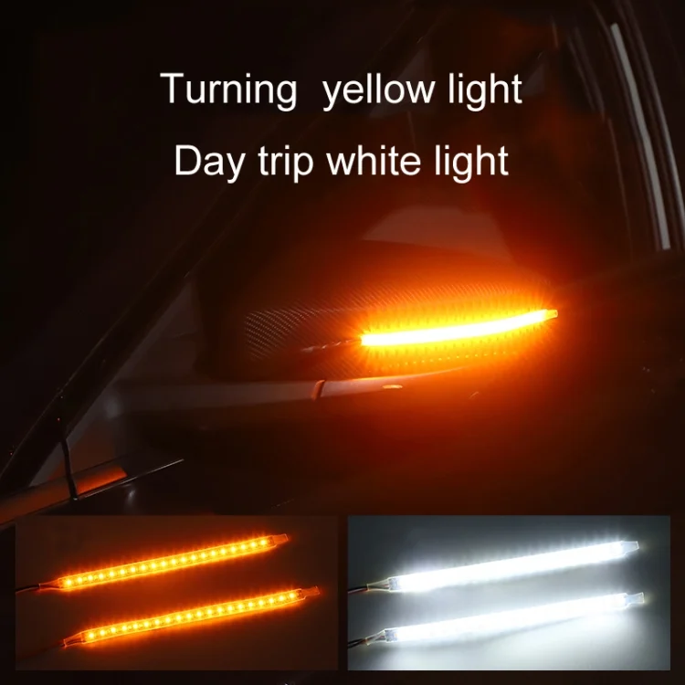 TBD0603318601_B4.webp Car Rearview Mirror Decoration LED Streamer Turn Signal, Length: 14cm A Pair - Image 5