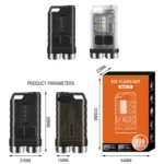 V3 Keychain Light USB Rechargeable Strong Light Mini Flashlight - Image 2