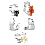 5pcs Cat Cookie Mold Stainless Steel DIY Baking Utensils
