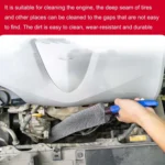 W-102 Car Steel Ring Hub Brush Long Handle Without Hair Hair Curved Cleaning Brush - Image 5