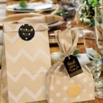 24 In 1 Point Striped Cowhide Paper Bag Retro Thanks Gift Bag Party Bakery Biscuits Candy Bag - Image 2