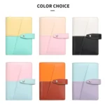 A6 YMX-012 PU Leather Budget Binder Notebook Macaron Color Matching Handbook - Image 2