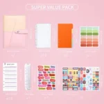 A6 YMX-012 PU Leather Budget Binder Notebook Macaron Color Matching Handbook - Image 4