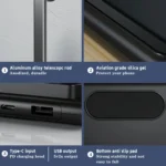 X5 15W Wireless Charging Folding Desk Lamp Phone Stand with Pen Holder - Image 7