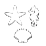 3 in 1  Ocean Series Seahorse Starfish Shell Baking Moulds Flip Sugar Cookie Mould - Image 2