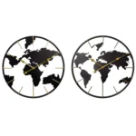 0818 3D Stereo World Map Art Wall Decoration Clock Round Wall Clock - Image 2