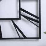 2053 58cm Vintage Living Room Wrought Iron Square Roman Metal Wall Clock - Image 3