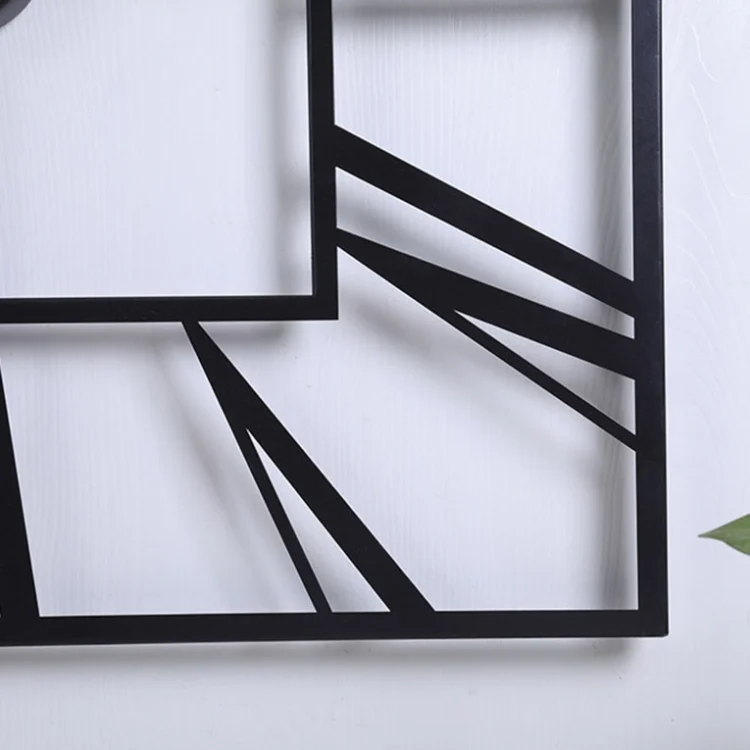 TBD0603324701_B2.webp 2053 58cm Vintage Living Room Wrought Iron Square Roman Metal Wall Clock - Image 3