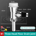 Three Head Washing Machine Floor Drain Joint Pipe Connector - Image 7