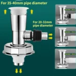 Three Head Washing Machine Floor Drain Joint Pipe Connector - Image 3