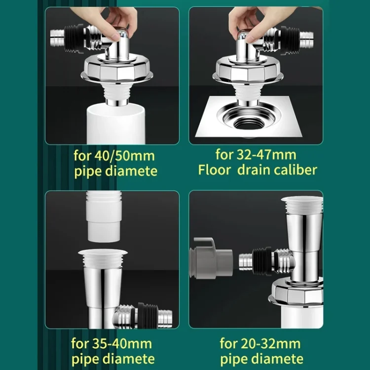 TBD06033287_B3.webp Three Head Washing Machine Floor Drain Joint Pipe Connector - Image 4