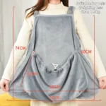 Cat Hug Apron Fleece Carriers Bags Anti-sticky Fur Hold Cats Pocket - Image 3