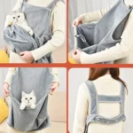 Cat Hug Apron Fleece Carriers Bags Anti-sticky Fur Hold Cats Pocket - Image 5