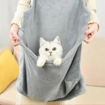 Cat Hug Apron Fleece Carriers Bags Anti-sticky Fur Hold Cats Pocket - Image 6