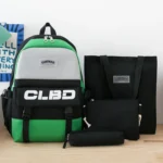 4 In 1 Students Lightweight Shoulder Bag Backpack Large Capacity Schoolbag