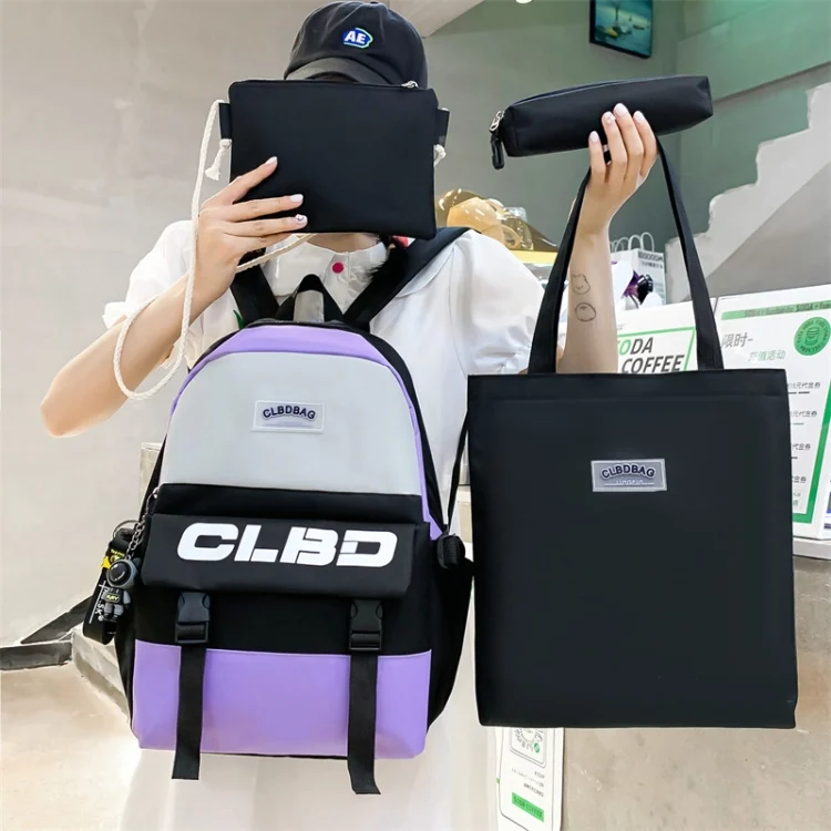 TBD0603330101_B5.webp 4 In 1 Students Lightweight Shoulder Bag Backpack Large Capacity Schoolbag - Image 6