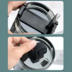 Glitter Insulation Coffee Cup Double Layer Ice Cup Stainless Steel Car Cup With Straw - Image 4