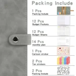 H666 A6 Loose-leaf Binder Cash Budget Handbook Vintage PU Leather Notebook with Window - Image 2