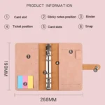 H666 A6 Loose-leaf Binder Cash Budget Handbook Vintage PU Leather Notebook with Window - Image 5