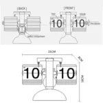 HY-F001 Auto-turning Balance-shaped Clock Home Decorative Flop Clock, Spec: - Image 4