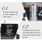 HY-F001 Auto-turning Balance-shaped Clock Home Decorative Flop Clock, Spec: - Image 5