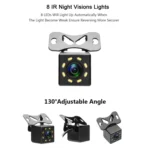R0003 LED Fill Light External Reversing Video Camera HD Night Vision CCD Car Camera - Image 3