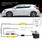 R0003 LED Fill Light External Reversing Video Camera HD Night Vision CCD Car Camera - Image 4