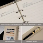 6 Hole Three Fold Loose-leaf Case A5 Business Notebook Office Stationery Notepad - Image 3