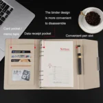 6 Hole Three Fold Loose-leaf Case A5 Business Notebook Office Stationery Notepad - Image 4