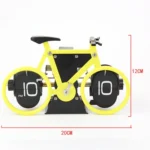 HY-F087 Retro Bicycle Shape Automatic Flip Home Decorative Turning Clock - Image 3