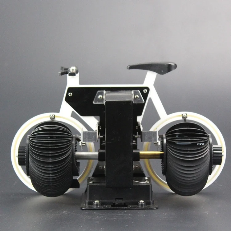 TBD0603341401_B4.webp HY-F087 Retro Bicycle Shape Automatic Flip Home Decorative Turning Clock - Image 5
