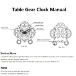 HY-G001 Rotating Double Gear Living Room Stainless Steel Decorative Clock - Image 4