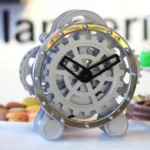 HY-G001 Rotating Double Gear Living Room Stainless Steel Decorative Clock - Image 5