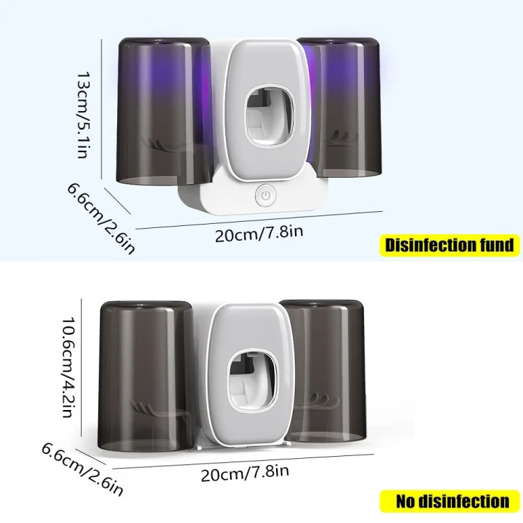 TBD0603360701_5.webp Couple Wall Mounted Toothbrush Holder Automatic Squeeze Toothpaste Device,Spec: - Image 6
