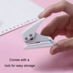 kw-trio 92A0 10 Pages Single Hole Mini Loose Leaf Puncher - Image 3