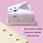 kw-trio 92A0 10 Pages Single Hole Mini Loose Leaf Puncher - Image 4