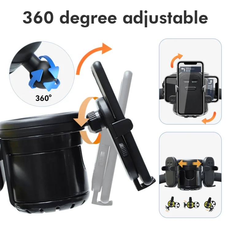 TBD0603363101_B3.webp 3 IN 1 Universal Baby Stroller Mobile Phone Cup Holder Motorcycle Water Cup Holder - Image 4
