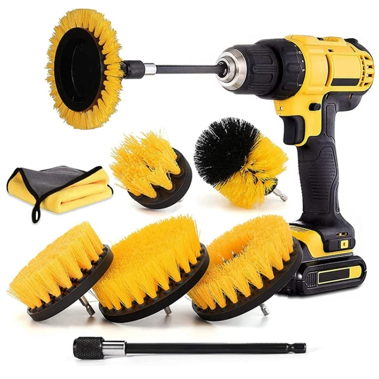 TBD0603370101A.webp 8 In 1 Electric Drill Crevice Cleaning Brush Car Wash Tool Set - Image 1
