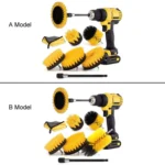 8 In 1 Electric Drill Crevice Cleaning Brush Car Wash Tool Set - Image 2