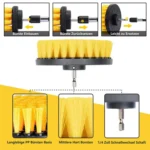 8 In 1 Electric Drill Crevice Cleaning Brush Car Wash Tool Set - Image 4