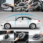 6pcs/Set Gloves Dusting Tire Brush Car Cleaning Brush Set - Image 5