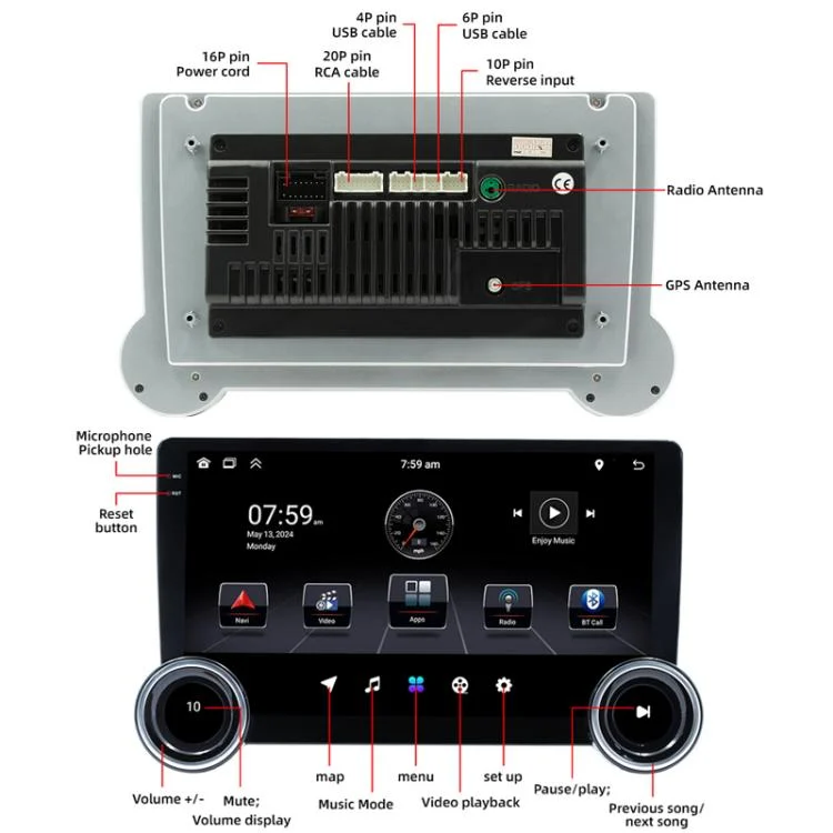TBD06033709_B2.webp 10.1 inch IPS Display + 2.5D Touch Screen Bluetooth FM Radio Car Navigation Machine - Image 3