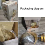 LED Wrought Iron Moon Shape Atmosphere Bedroom Table Lamp - Image 6