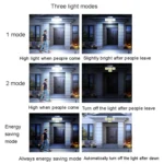 TG-TY10804 Solar 4 Head Double Sensor Light LED Rotating Wall Light With Remote Control - Image 3