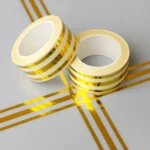 2.5cm x 5m  Golden Tile Gap Tape Waterproof PVC Self Adhesive Sticker - Image 2